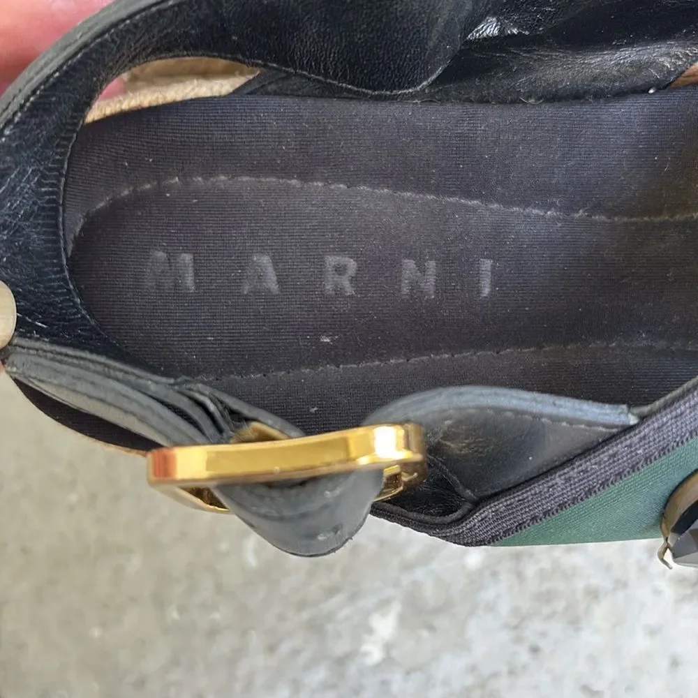 Marni Bejeweled Platform Sandals